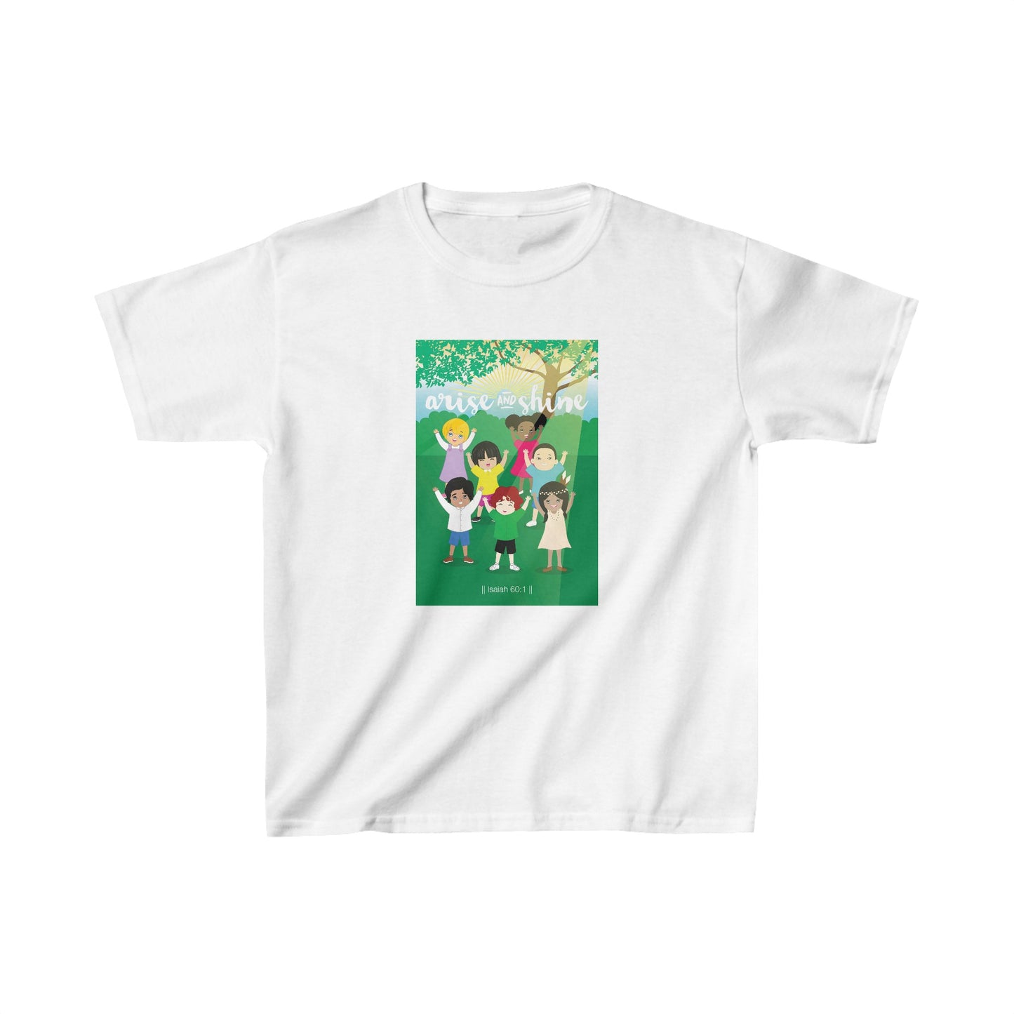 Arise And Shine (White) Kids Heavy Cotton™ Tee