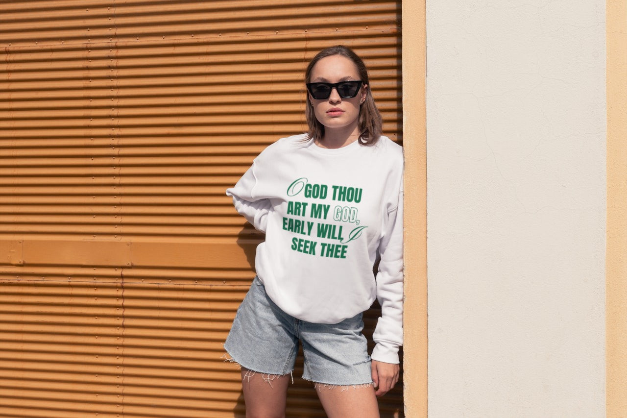 God Thou Art My God, Early Will Seek Thee Youth Heavy Blend™ Crewneck Sweatshirt