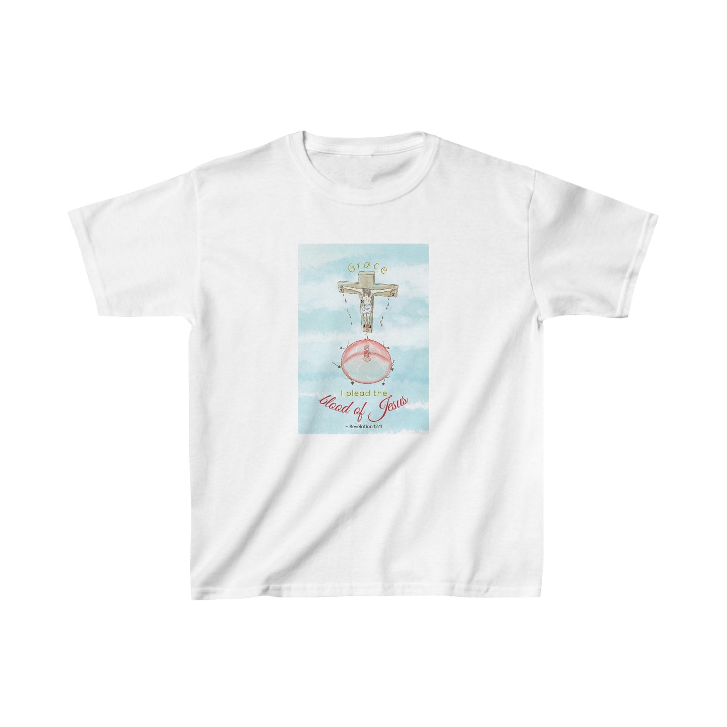 I Plead The Blood Of Jesus (white) Kids Heavy Cotton™ Tee