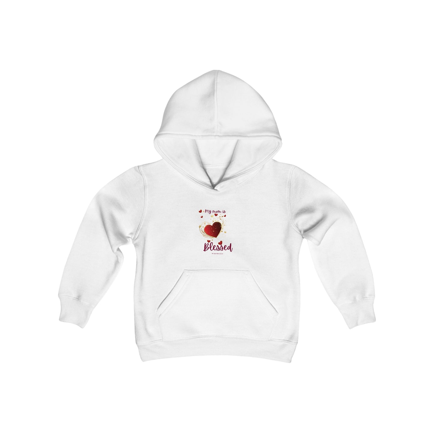 My Mom Is Blessed Youth Heavy Blend Hooded Sweatshirt