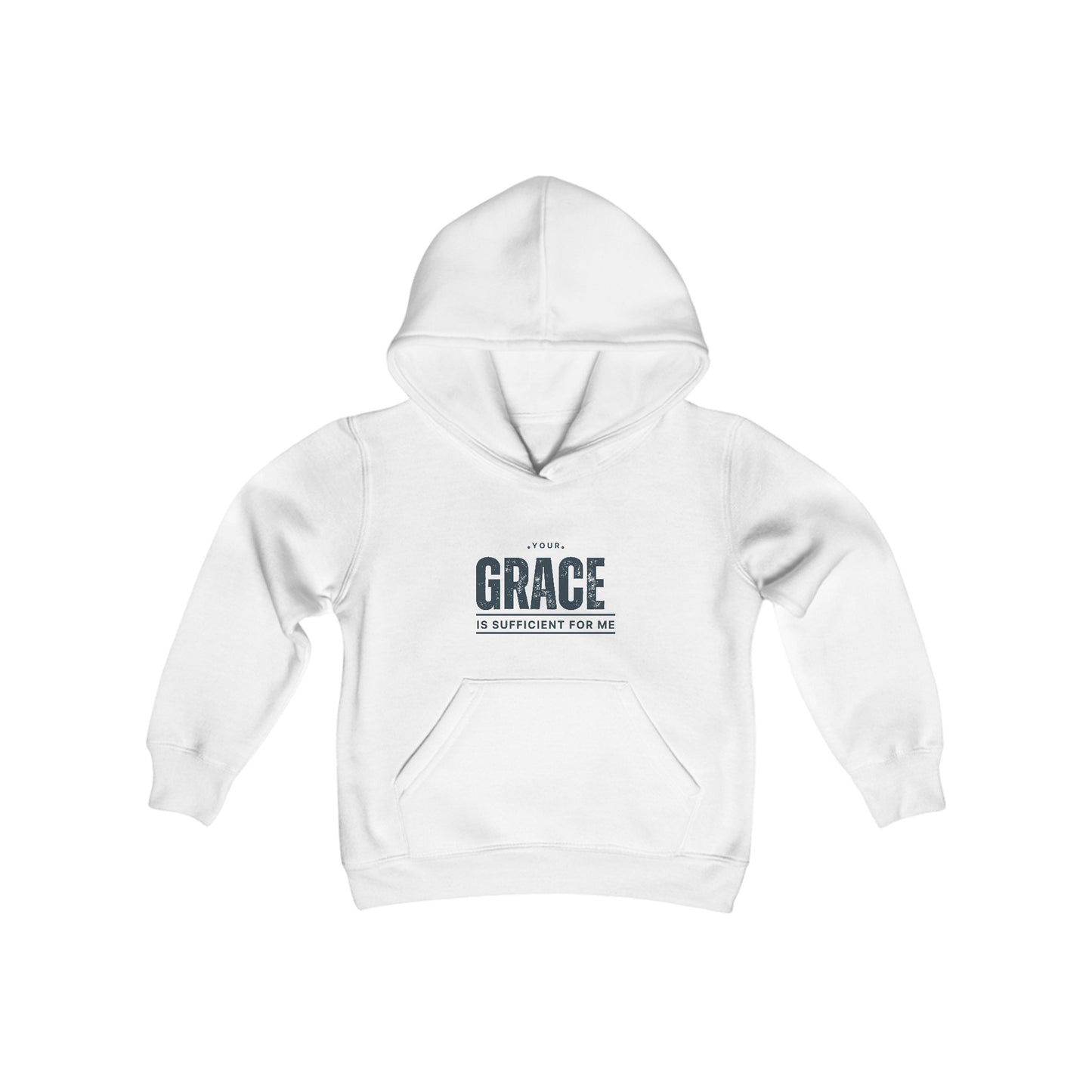 Your Grace Is Sufficient For Me Youth Heavy Blend Hooded Sweatshirt