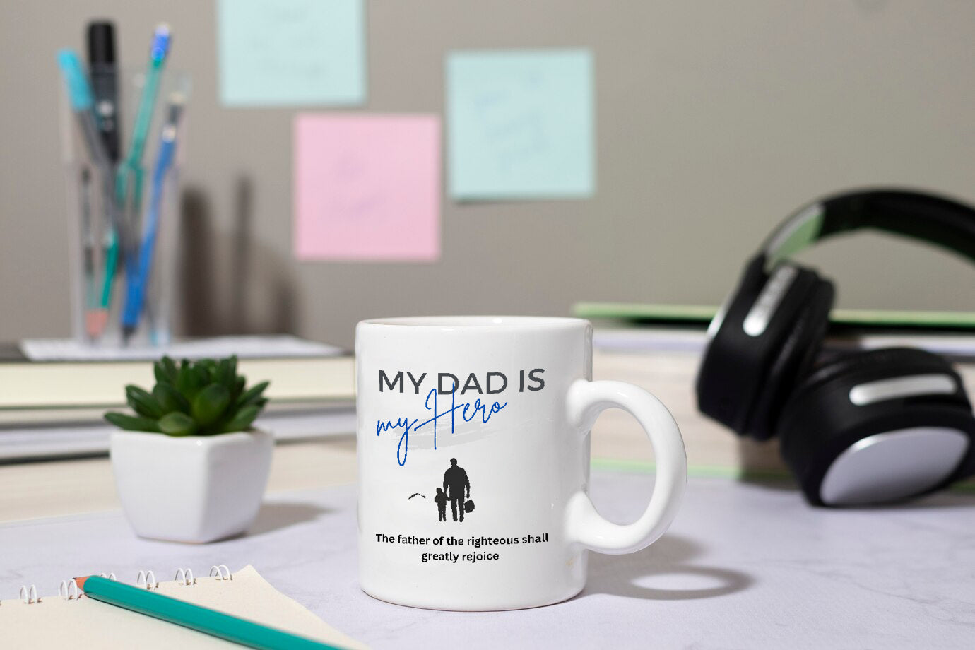 My Dad Is My Hero Ceramic Mugs