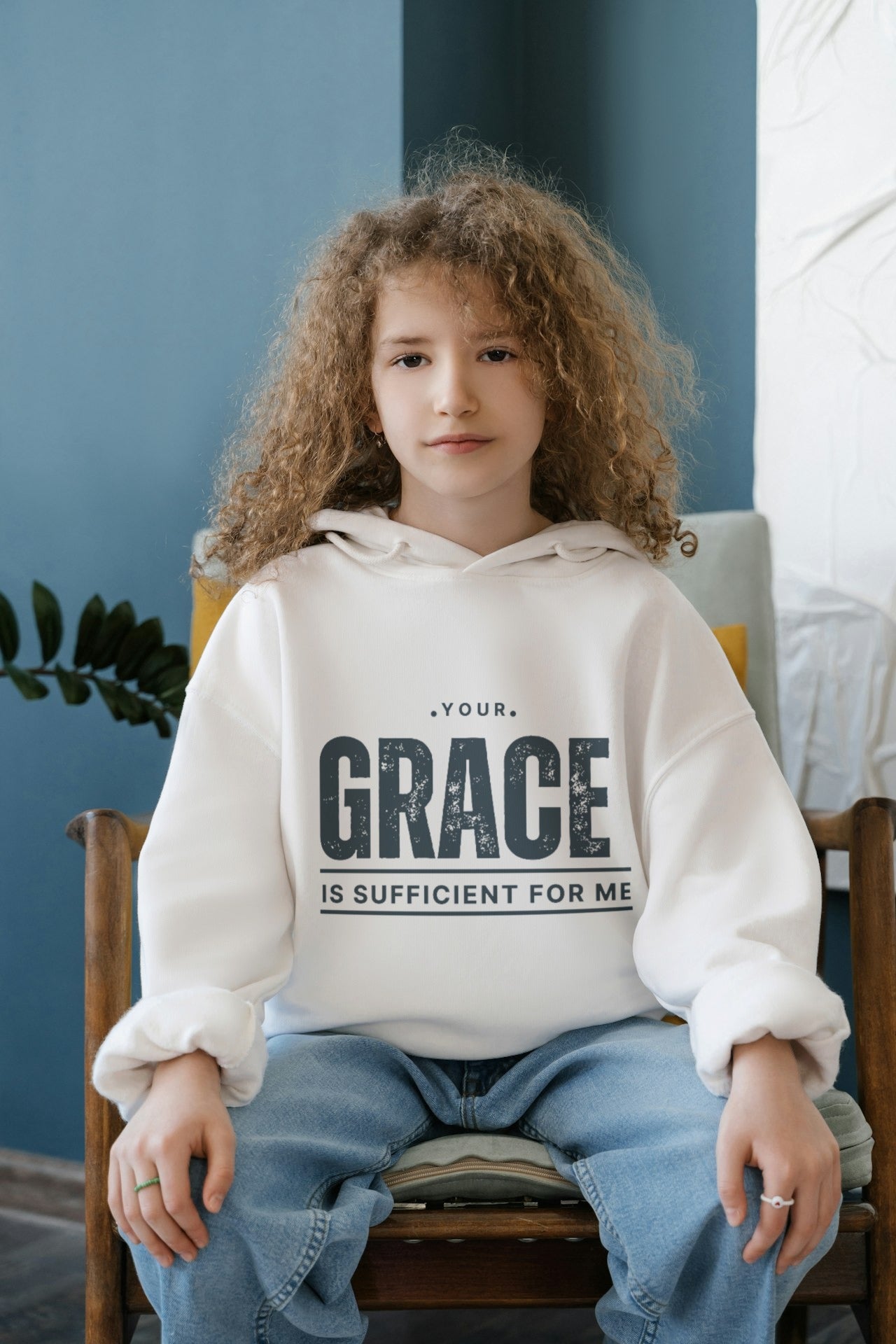 Your Grace Is Sufficient For Me Youth Heavy Blend Hooded Sweatshirt